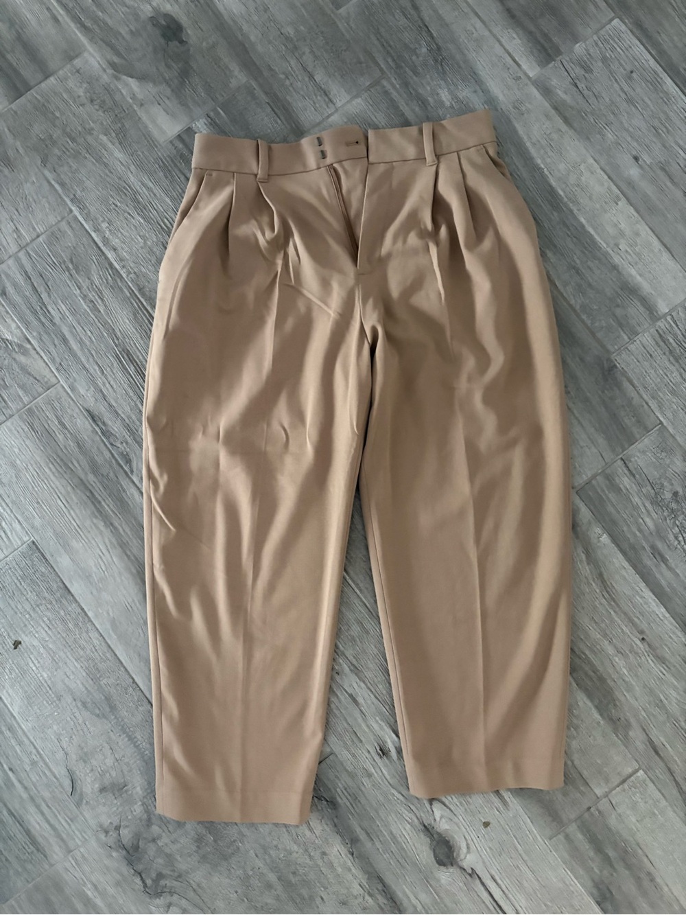 Women’s Pleated Tailored Pants in Camel